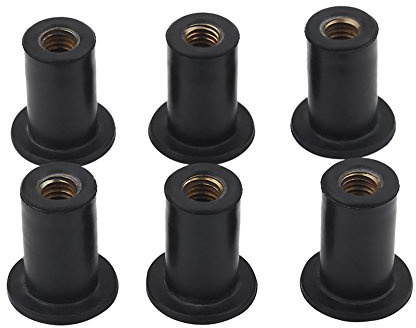 Hochwertige Rubber Well Nuts M5 - Robuste Gummimuttern für Kajak, Kanu und Boote (6 Stück) Perfekte Windschutzscheiben Bolzen mit Gummistopfen Langlebige Schrauben Gummideckel sicheren Griff Ideales