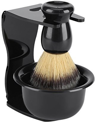 Akozon Shaving Tools, 3 STÜCKE Professionelle Männer Rasierpinsel Ständer Halter Schüssel Set
