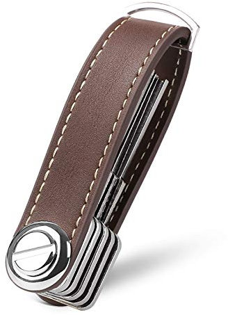 flintronic Organizador de Llaves | Llavero de Cuero Genuino | Titular de la Llave de Bolsillo Inteligente con un Elegante Estuche para Regalo (Sostiene Entre 7 y 9 Teclas Múltiples)