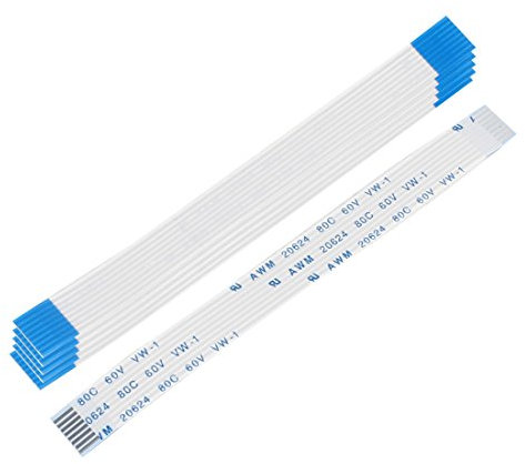 sourcing map AWM 20624 80C 60V VW-1 8-pin FFC flexibel Flachkabel Kabel 100mm 4-inch 6 Stück