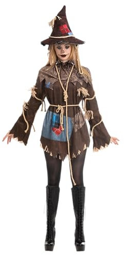 Spooktacular Creations Adult Women Scary Scarecrow Costume (Medium (8-10 yrs))
