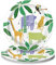 Unique Party Supplies Assiettes en carton – 23 cm – Safari Animaux – Lot de 8