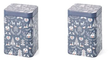 Cha Cult 2 X NEu teemando® Dose Noel, 100 g eckig, Stülpdeckel, matt 10 x 7,3 x 7,3 cm = 2 Dosen