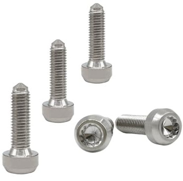 RISON-Titanium 5 Stück Titanschraube M7x1x24.5mm, GR5 Titan Split Felgenschraube Auto Reifen Radbolzen Radschrauben, Zylinderschrauben Split Rim Bolts für BBS | RSII | RXII | Split 3 Teilige Felgen