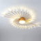DDYY Wohnzimmerlampe Modern LED Deckenleuchte,4000K Warmweiß Multifunktional Deckenbeleuchtung Schlafzimmer Lampe Weiß Deckenbeleuchtung Deckenlampe für Wohnzimmer Büro Flur (42 Köpfe, Gold)