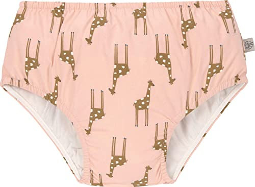 LÄSSIG Couche de bain pour bébé et enfant - Avec protection UV - Motif girafe - Rose - 7-12 mois