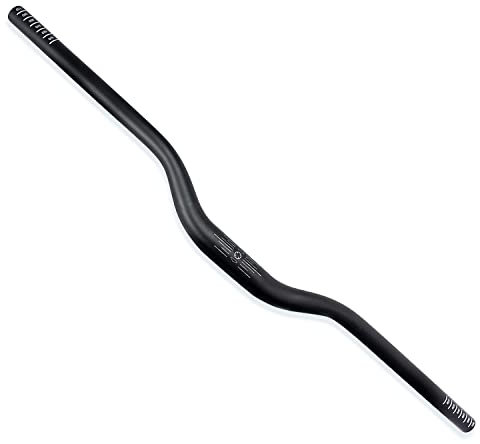JGbike 31.8mm MTB Rise Handlebar, Aluminium, Schwarz, Mountainbike, 720/780mm, 15/25/45mm Rise, 9° Bend, 5° Upsweep, 325g, für MTB, XC, Trail, DH, E-Bike, Fatbike
