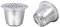 Filtros de café reutilizables para cafeteras Nespresso, tazas universales de acero inoxidable recargables, piezas de repuesto (agujero cuadrado)