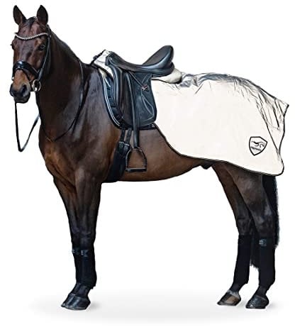 Equinate reflektierende Ausreitdecke Xtreme-Visible - Gr. L - Wasserdicht und Atmungsaktiv mit Fleeceinnenfutter - Für Pferd und Pony