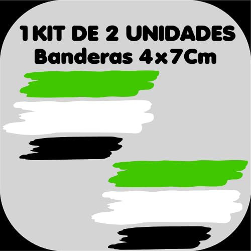 Vinilin - Kit 2 Pegatinas Vinilo Bandera Extremadura y mas -V3-3 Franjas 7 X 4 cm, Extremadura Flag, Motero, Motera, Coche, Moto, Ciclomotor, Bicicleta, Casco etc.