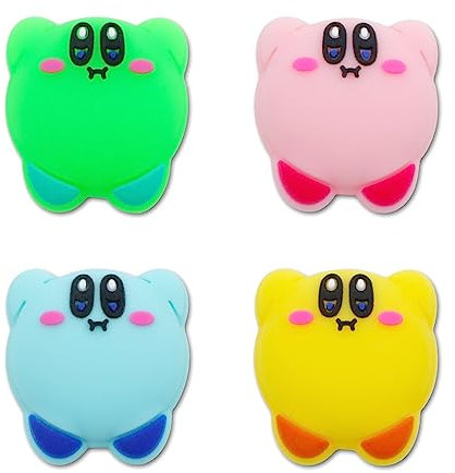 PERFECTSIGHT Jolis capuchons de joystick pour Nintendo Switch, Switch Lite, Switch OLED, 4 couleurs de poignées de pouce en silicone