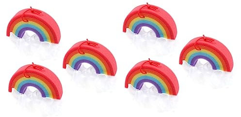 Healeved 6 Stk Regenbogen-körperbürste Bad Dusche Luffa Schwamm Peeling-badekugeln Für Die Haut Hautwäscher Regenbogenbad Regenbogenschwämme Dusche Luffas Ein Bad Nehmen Netz Nylon