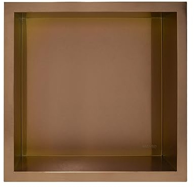 Balneo Wall-Box One Duschnische 30 x 30 x 10 cm, Edelstahl AISI 304, Kupfer | Edelstahl AISI 304, Rahmen 18,7 mm, 1 % Gefälle, 100 % wasserdicht, 10 J. + 2 J. Beschichtung