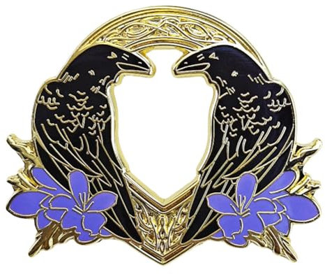 Ficsowy Emaille Pin Gothic Rabe Brosche Abzeichen Anstecknadel für Damen Herren Nordischer Stil Vintage Punk Broschen Zubehör Zink Kein Edelstein Zink Kein Edelstein, Zink, Kein Edelstein