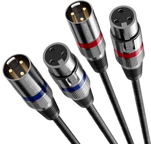 BlueRigger 2-Pack Premium XLR to XLR Cables 3M