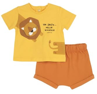 Chicco, Completo Bambino, T-shirt e Pantaloncini, con Tenere e Simpatiche Fantasie, Designed in Italy, Abbigliamento Neonato 0-24 Mesi, Idee Regalo Nascita