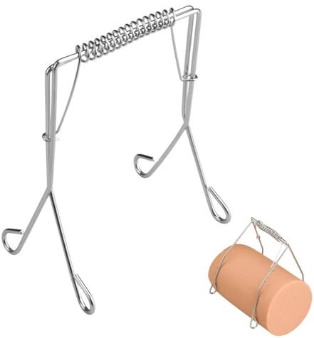 Shurzzesj Roulade Clamp, Stainless Steel Hook Shaped BBQ Kitchen Tongs, Strong Grip Steak Clamp, Kitchen Food Tongs, Barbecue Cooking Tools