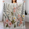 PAZZK Blume Decke Fleecedecke Geschenk Damen Männer Mädchen Jungen Vier Jahreszeiten Super Weich Und Bequem Plüschdecke Sofa Schlafsofa Büro（180×200cm）