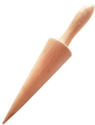 Begchy Waffeltüten-Roller, Starker und Glatter Tüten-Roller, Pizzelle-Tüte Aus, Werkzeug in Waffeltütenform mit Holzgriff