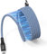 Magtame Magnetic USB C Cable, Coiled 1.5M Flexible Cord, 60W(3A) Fast Charging, Nylon Braided, Compatible With iPhone 15, Samsung, Pad, USB C Devices - Blue