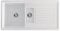 Ceramic Reversible 1.5 Bowl Kitchen Sink, 101 x 52.5 x 21 cm - White