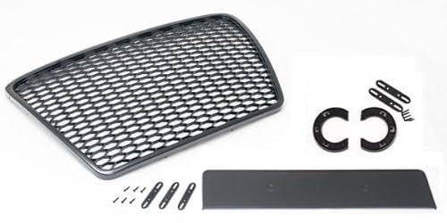 Kühlergrill Frontgrill Wabengrill kompatibel mit A6 4F Facelift Grill Schwarz Glanz
