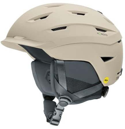 SMITH Level Helmet for Men – Adult Snowsports Helmet with MIPS Technology + Zonal Koroyd Coverage – Lightweight Protection for Skiing & Snowboarding – Matte Chalk, Medium