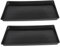 DECOMELODY 2St Häschenkäfighalter Vogelkäfig Bodenschale Tierkäfig Bodenwanne Tier Kotwanne Kleintierhängematte Ersatz-Hundekistenablage Hundekäfig Hundeboxhalter Kistentablett Plastik Black