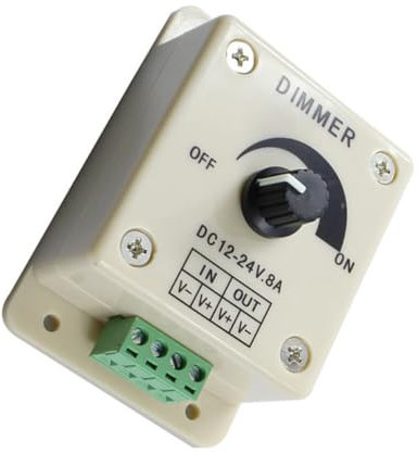 Housoutil 8a Variateur Led Manuel Interrupteur Mural Pwm à Bouton Rotatif Intensité Lumineuse Économie Énergie Ampoules