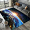 PEIHUODAN Teppich Jugendzimmer Mädchen Jungen Gamer Teppich Gaming Anime Cooles 3D-Galaxie-Design Kinderzimmer Dekoration Rutschfester Weicher Flanellteppich (Farbe 1,160x200cm)