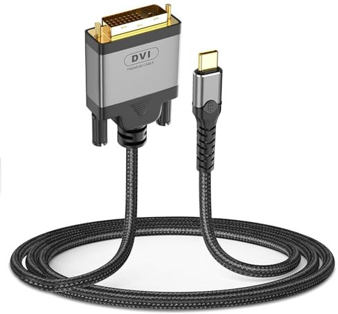 Critin USB C to DVI Adapter 3ft,USB Type-C to DVI Cable [Thunderbolt 3/4] Compatible with MacBook Pro 2023/M2/M3,iPad Pro,iPhone 15,Galaxy S23/S24,XPS 17,Steam Deck