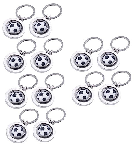 ibasenice 3sätze Kreative Fußball Schlüsselanhänger Mit Rotierbaren Anhängern Langlebig Für Taschen Handys Für Passend Für