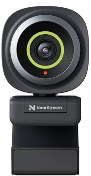 NearStream V02 Webcam 2K PC 1080p 60fps, Autofocus,Riduzione Rumore | webcam USB 2K a 30 fps, campo visivo di 60°/75°/95°, controllo tramite software, plug & play, acquisizione audio fino a 3m