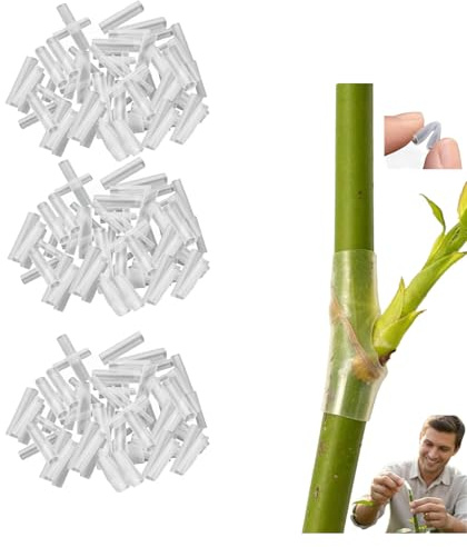 Silicone Grafting Sleeves for Fruit Trees, Flexible Durable Healing Sleeves, Grafting Sleeves & Tubes for Tree Trunk & Branch Protection (Clear 150pieces)