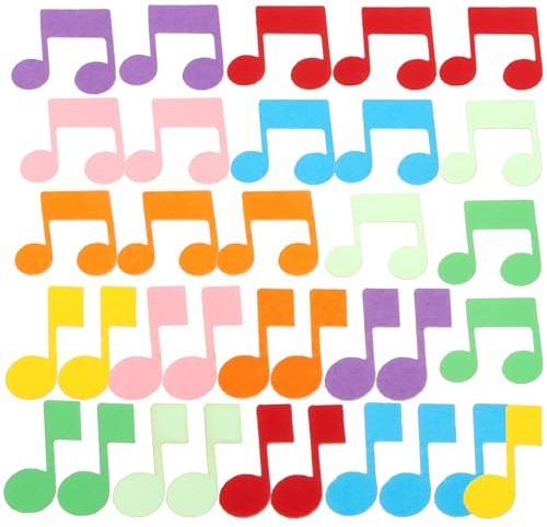 Veemoon 200 Stück Musik Konfetti aus Papier Schwarze Musiknoten Streudeko für Party Hochzeit und Tischdekoration