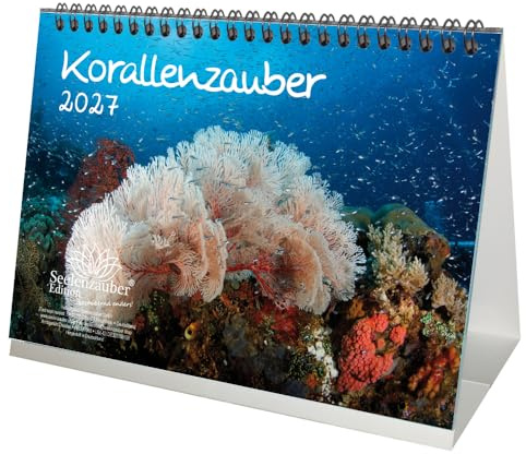 Korallenzauber DIN A5 Tischkalender für 2027 Unterwasser Korallen - Seelenzauber