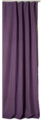 Thermogardine Canada Polar Fleece 140x245 cm Kräuselband lila violett Thermovorhang meliert Übergardine blickdicht Vorhang Gardine