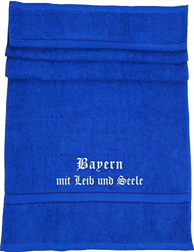 ShirtShop-Saar Bayern - mit Leib und Seele; Familie Badetuch, Royalblau