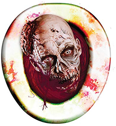Deluxe Halloween Toilet Seat Sticker Cover Scary Fancy Dress Horror Party Decoration by Lizzy® (Zombie)