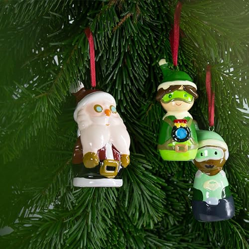 Overwatch Weihnachtsbaum-Anhänger: Baumschmuck im Stil von Tracer, Lucio und Torbjörn in speziellen Weihnachts-Outfits aus Keramik