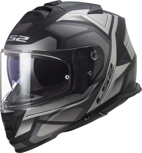 LS2, Integraler Motorradhelm Storm Faster Matt Titanium, XS