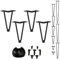 Relaxdays Hairpin Legs, 4er Set, 2 Streben, Metall, Haarnadel Tischbein für Hocker, Tisch & Schrank, 20 cm hoch, schwarz