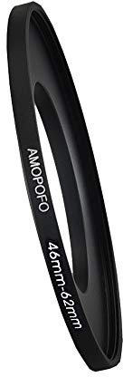 46 bis 62mm Metall Filter-Ring,46-62mm Step up Filteradapter Ring - von Kamera Objektiv mit 46mm Filtergewinde auf 62mm Filter-Ring