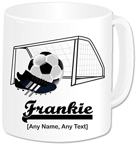 Football Gifts - Personalised Football Mug - Sports Present Idea For Football Player Training Coach Referee Goalie Goalkeeper Gifts