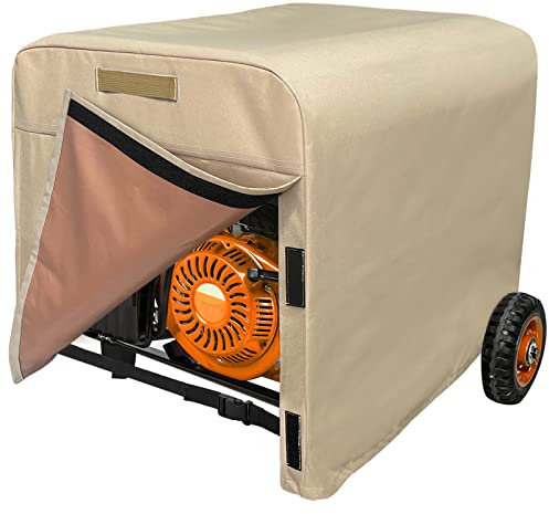 Copertura per generatore 100% impermeabile, resistente, in poliestere 600D, resistente alle intemperie e ai raggi UV, per generatori portatili universali da 5000-12000 Watt (lunghezza x larghezza x
