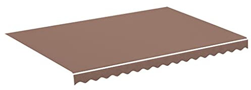 vidaXL Tela de Repuesto para Toldo Parte Superior Dosel Lona Recambio Jardín Patio Terraza Balcón Parasol Refugio Impermeable Marrón 3,5x2,5 m