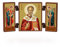 NKlaus - Heiliger Nikolaus - christliche Ikone Triptychon - Nikolaj Chudotvorec - reise Altar Holz 36178
