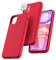TOCOL 5 in 1 for iPhone 11 Case, with 2 Pack Screen Protector + 2 Pack Camera Lens Protector, Silicone Slim Shockproof Cover iPhone 11 Phone Case [Anti-Scratch] [Drop Protection] 6.1, Red