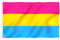 Fontee® [ Pansexual Flag ][ 90X150 cm ][ Siebdruck][ Lebendige Farbe ][ UV-lichtbeständig ][ Leinwandkopf ][ Doppelt genäht][ Dicke Messingösen ] [ Omnisexual Flag ]