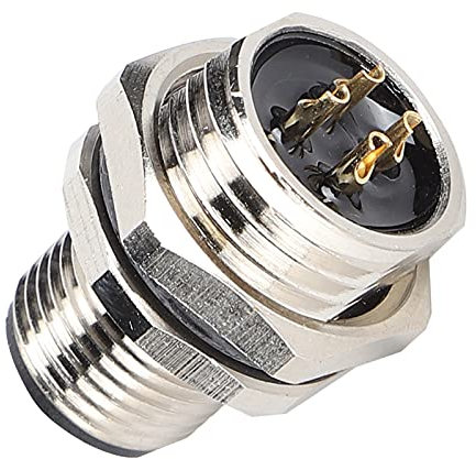 Jadeshay Connecteur - M12‑B‑P4 Filetage M16 Prise montée sur Panneau M12, étanche IP67, Adaptateur de Prise 4 Broches